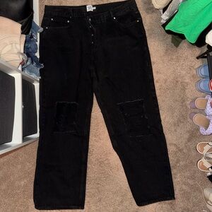 Princess Polly Black Distressed Women's Jeans